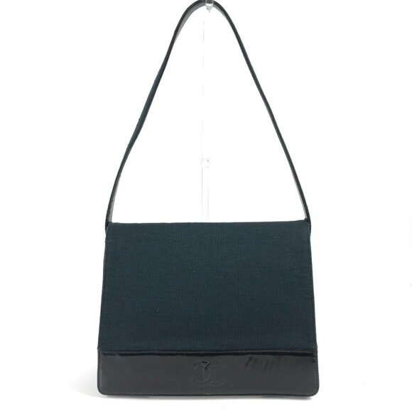 CHANEL Black Logo Shoulder Bag - Picture 1 of 16